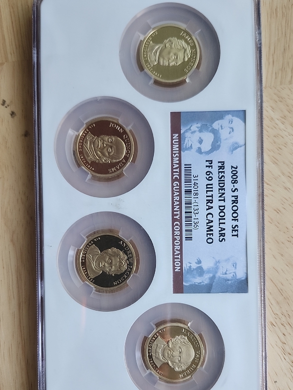 2008-S Proof Presidential Dollar Set  Proof 69 Ultra Cameo NGC Graded